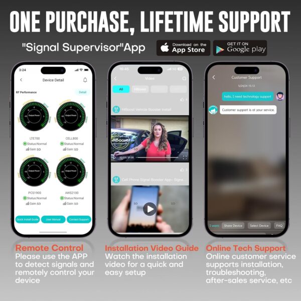 Cell Phone Signal Booster for Truck | High PowerTruck Booster Kit| 4G& 5G LTE Omni-Directional Adjustable Antenna for All Carriers-Verizon,T-Mobile,AT&T | Pickup SUV OTR Booster FCC Approved