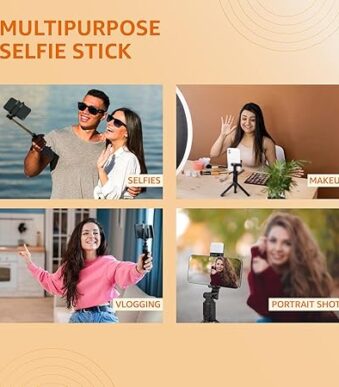 Amazon Basics Bluetooth Extendable Selfie Sticks with Wireless Remote_2