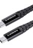 Ambrane Unbreakable 60W Fast Charging 1.5M Braided Type C to Type C Cable for Smartphones, _1