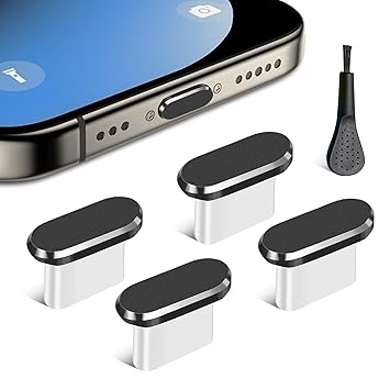 Limvory Usb C Dust Plug, 4 Pack Type C Anti Dust Plug Cover Charging Port Protector Cap With Cleaning Brush For iPhone 15 Series, Samsung Galaxy_1