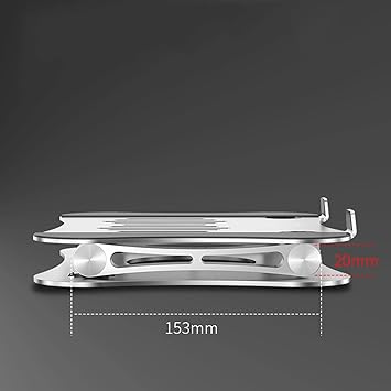 MERISHOPP Adjustable Foldable Laptop Stand Portable Notebook Riser Computer Holder_3