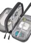 SaleOn 8.3X5 Inch Portable Storage Organizer Bag Usb Cable, Earphone, Power Bank, Mobile Charger, Hard Disk & Digital Gadgets With Mesh, Dual Zippers & Elastic Loops, Inside Color May Vary, grey_1