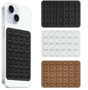 amazon basics Suction Phone Case Anti lip Silicone Hands Free Sticky Pads for Phone Case Mount for Selfies Videos Mirror Shower Car Dashboard_1