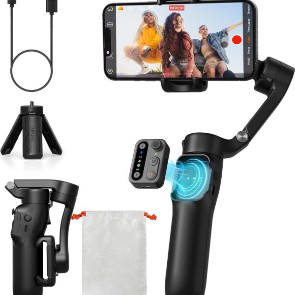Hohem iSteady X3 SE - 3 Axis Foldable Mobile Gimbal with Detachable Remote (Black)